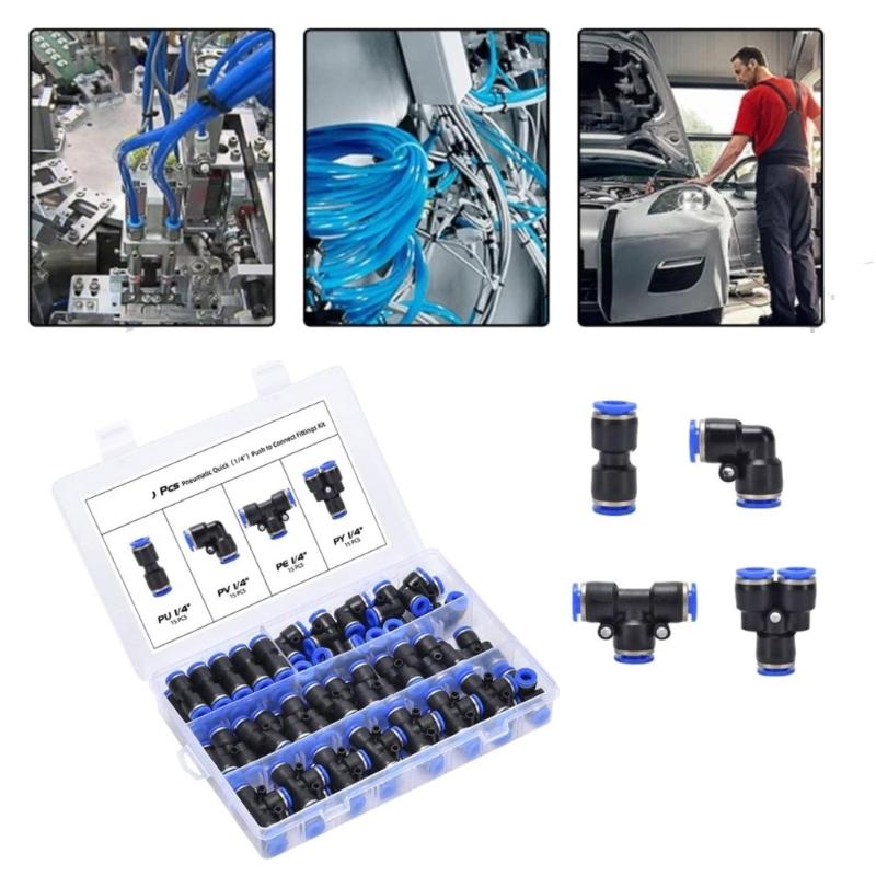 Pack of 60 Fast Release Air Hose Connectors, Time Savings Rubber Sealing Joints Suitable for Enthusiasts & Professional