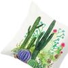 Succulent Cactus Comfortable Linen Pillowcase Sofa Home Cushion Cover