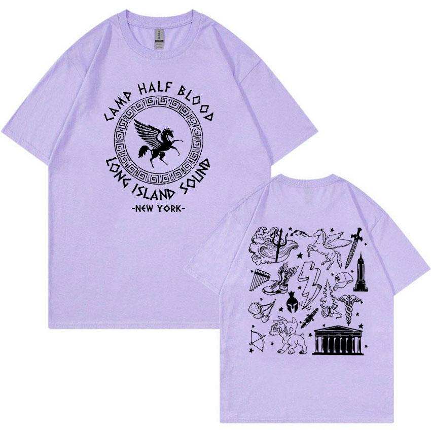 Camp Half Blood Percy Jackson T Shirt Long Island Sound Print Graphic Tshirts Men Women Casual Fashion Oversized Cotton Tshirt