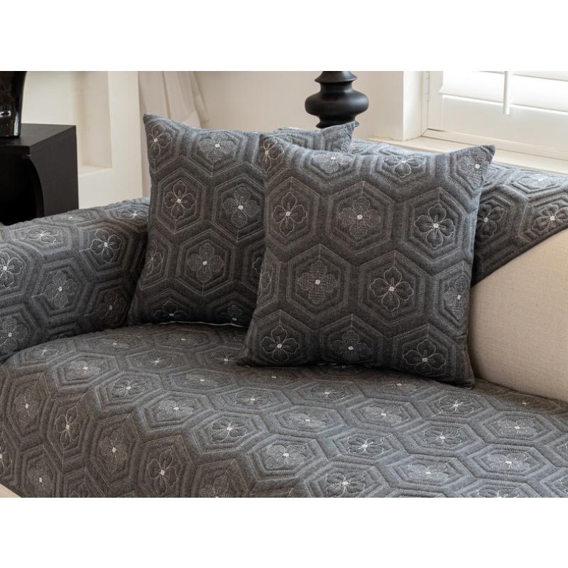 Straight-row Sofa Cushion, Cotton, Four-season Universal, Non-slip Leather Seat Cushion, Fabric Cover, New Cover Cloth