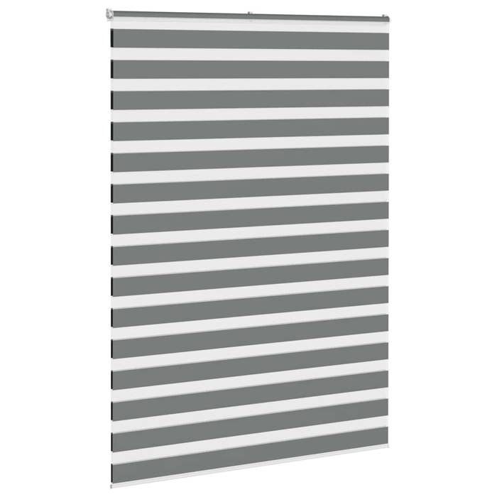 VidaXL Store Zèbre Gris Foncé Largeur Du Tissu 150,9 Cm Polyester, Store Enrouleur Zébré, Store Zébré Pour Fenêtre, Store 4014168