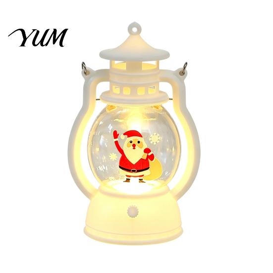 Holiday Gift for Children Christmas Lantern Night Light, Retro Santa/Snowman/Tree Handheld Oil Lamp with Festive Party Decoration Warm LED,