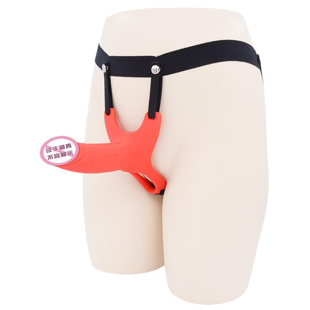 Silicone Hollow Penis Set Wearables for Males Lengthened Delay Ring Dildo Sets Bigger and Thicker Couple Sex Toys