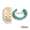 Retro Colorful Rhinestone Resin Wide Cuff Bangle for Women Valentine's Day Statement Open Bracelets New Trendy Jewelry Gifts