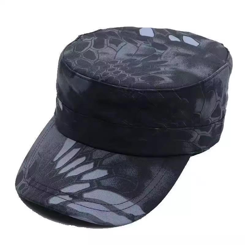 Maskáčová prachotěsná plochá kšiltovka pro stavebnictví, studenty, ochranu před sluncem a horolezectví - Unisex.