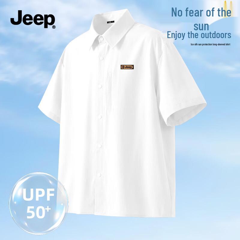 Jeep Men s UPF50+ Sun Protection Short Sleeve Shirt M