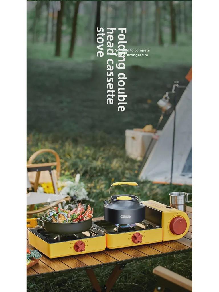 2024 Compact Folding Double-Head Multi-Purpose Camping Stove
