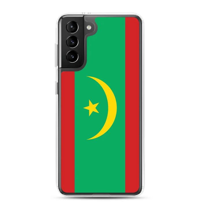 Coque Téléphone – Samsung – Galaxy S21 Plus – Drapeau de la Mauritanie – Souple – Multicolore