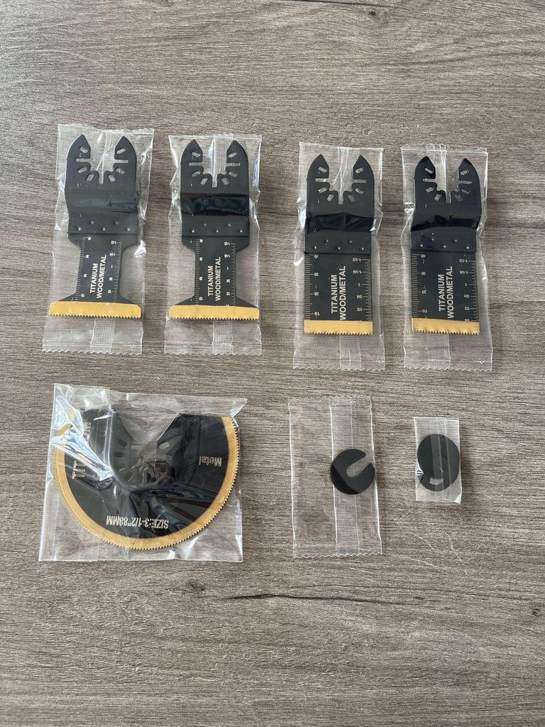 5-Piece Titanium Bimetal Saw Blade Set for General Purpose Trimming and Cutting