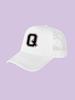 1Pc children's 26 letter printed baseball cap, fashionable sunshade duckbill cap for spring summer, breathable mesh trucker cap