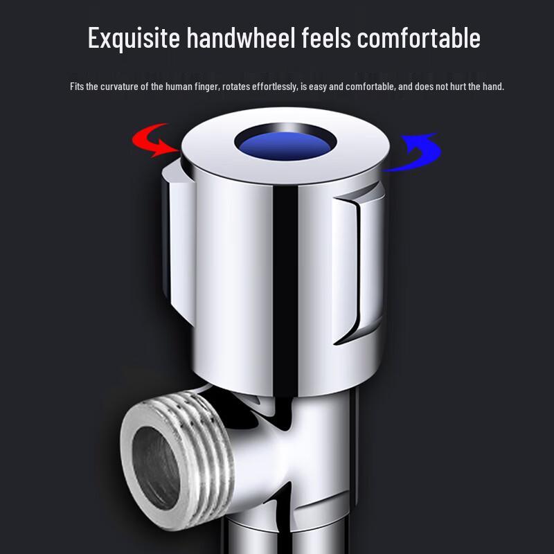 DANLE 304 Stainless Steel 3-Way Shut-off Angle Valve