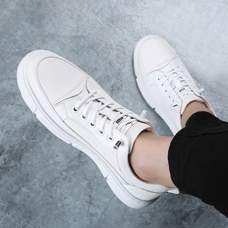 2024 Fashion New Men's Leather Casual Shoes Thick Soled Men's English Oxford Shoe Shoes Men's Outdoor Sports Shoes Non Slip