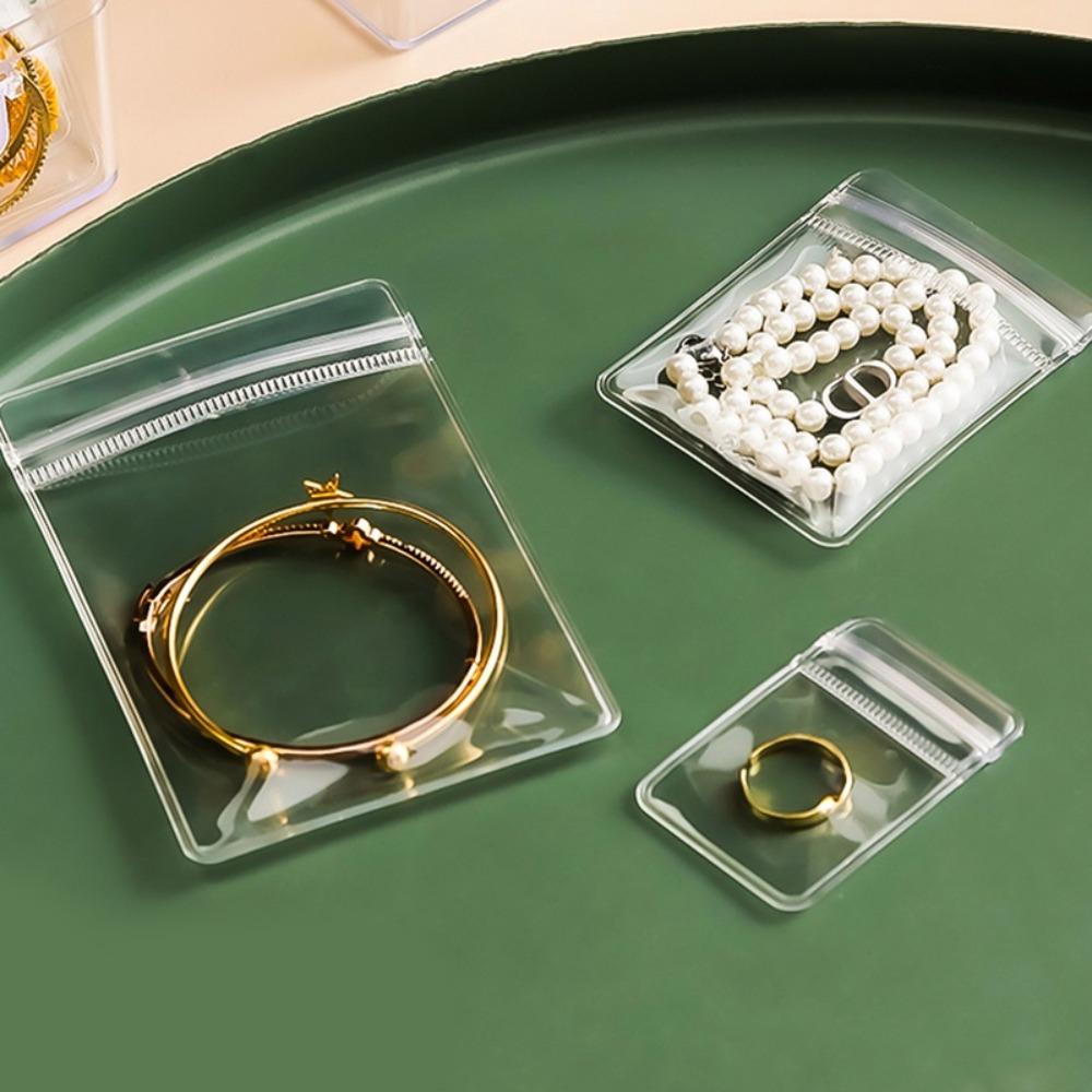 10pcs Bracelet Sealed Bag Thickened Zip Lock Pouches New PVC Zipper Bag