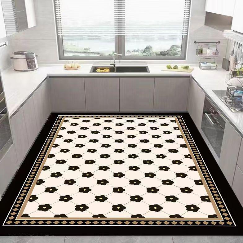 Teppich für Küche PVC Bodenmatte Wasserdicht Lederteppiche Langer Läufer Ölfest Rutschfest Fußmatten Japanische Heimdekoration Teppiche