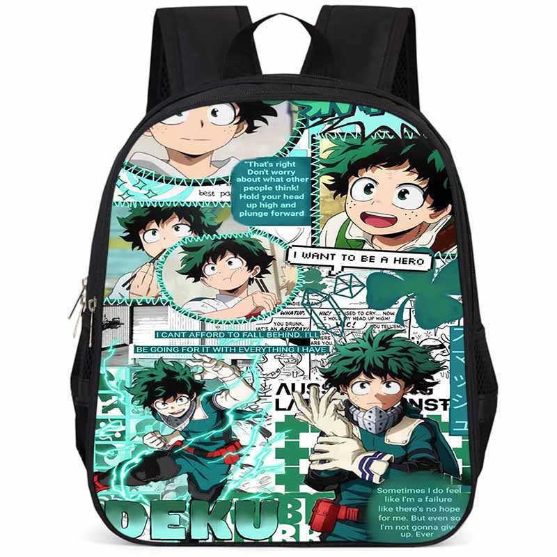 My Hero Academia 15-inch Large Capacity Lightweight Oxford School Backpack For Kids