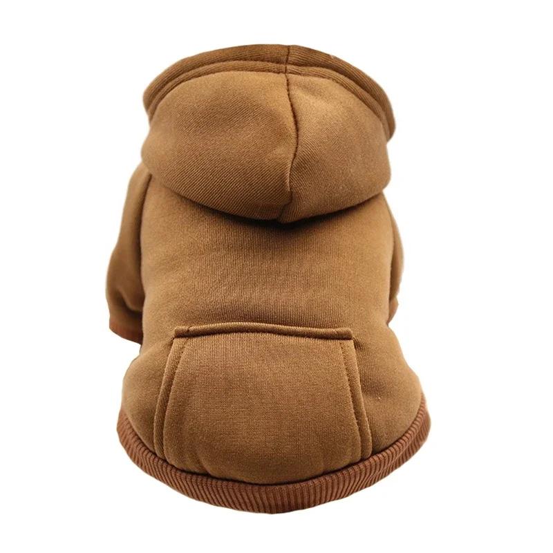Winter Pet Dog Clothes Hoodies Warm Sweater with Pockets Coat Outfit Puppy Jacket Cotton Pet Costume Chihuahua Sweatshirt Perro