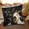 Vikama Short Plush Sofa Pillowcase Screaming Sheep Design Living Room Decor Cushion Cover Soft Polyester 40 X 40 Cm