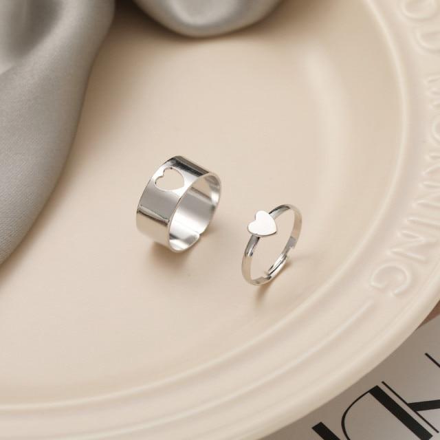 Hip Hop Rock Gold Color Chain Rings Set Girls Punk Geometric Sleek Minimalist Finger Rings Women Trend Jewelry Accessories Celebration Party Event