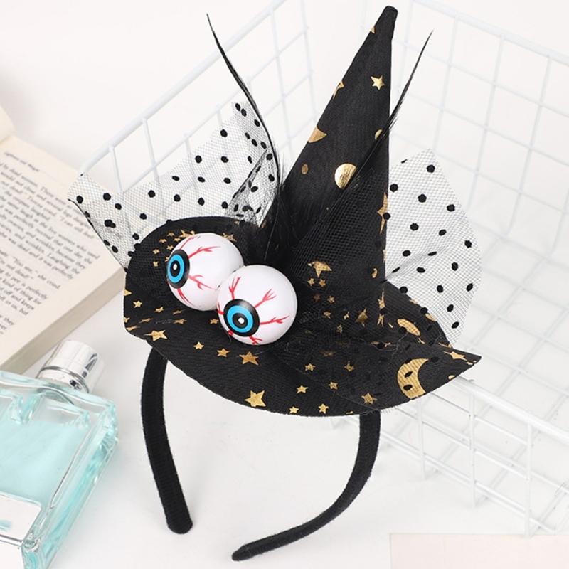 Halloween Cosplay Costume Hairband Witch Hat Headband Holiday Party Headdress