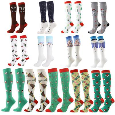 Neue Weihnachten Kniehohe Kompressions-Sport- & Freizeitsocken: Festliche Partygeschenke & Dekorationen