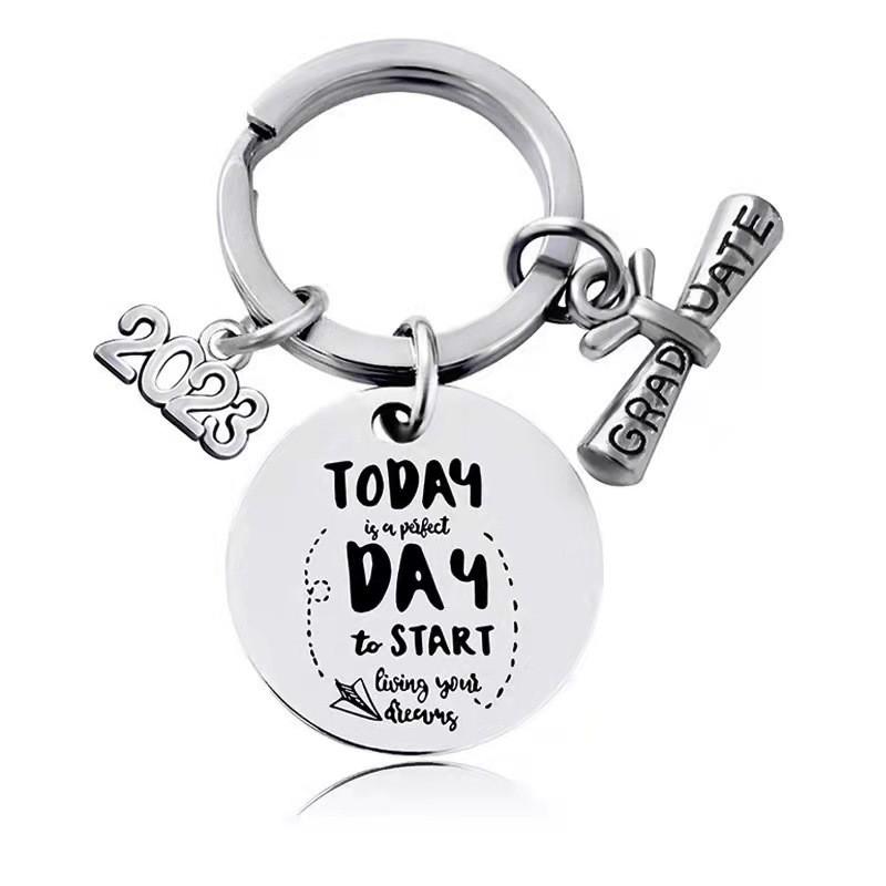 Steel Elegant Stainless Keychain Gift For Graduates Perfect For Celebrations And Parties