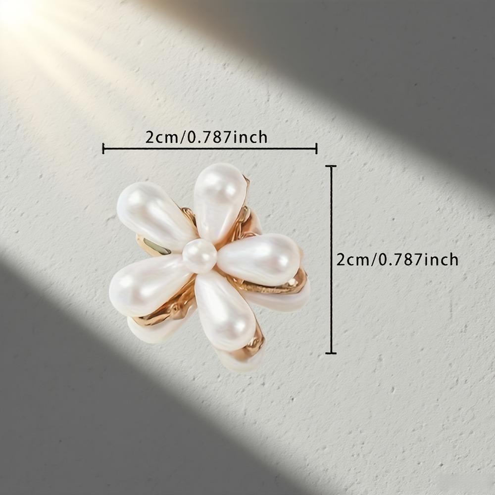10pcs White Side Clips with Floral Accents Multifunctional Braiding and Hair-Tying Clips for Day and Night Hair Clips for Women