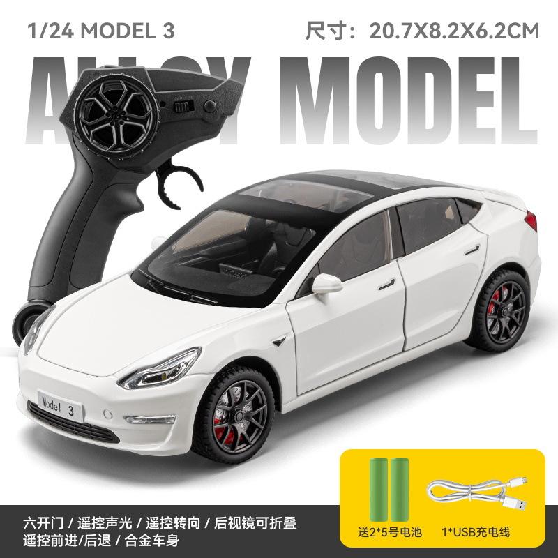 1:24 Model 3 Alloy Remote Control Car Model Toy Gift Diecast Alloy Car Model Collectible