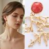 Exaggerated Creative Metal Coral Pendant Earrings for Women Fashion Irregular Geometric Drop Earrings Summer Jewelry Gift