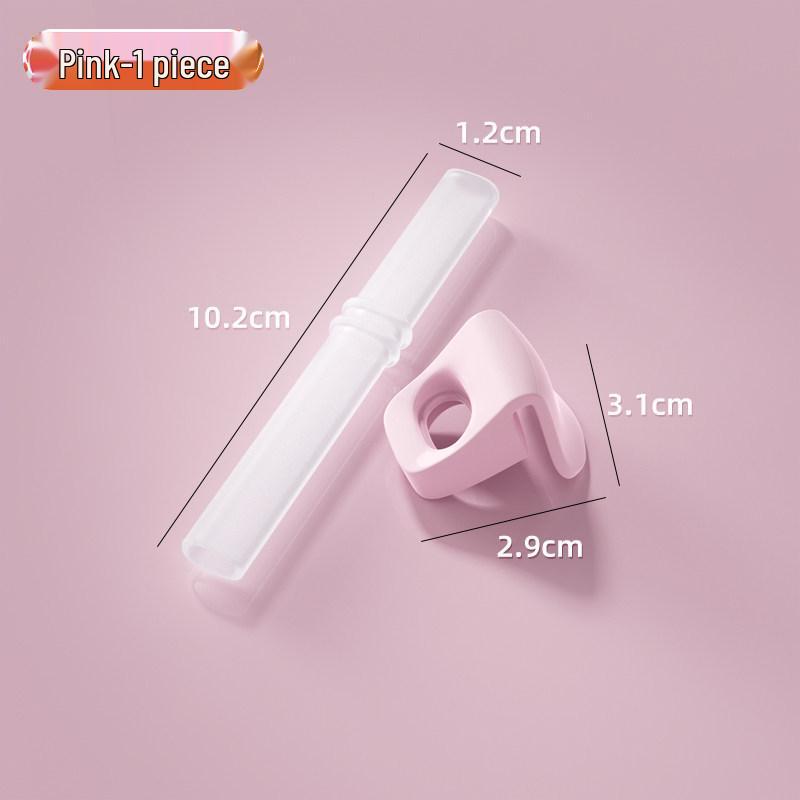 Baby Drinking Straw Set with Buckle for Soup, Porridge, and Water - Silicone Kids' Feeding Accessory