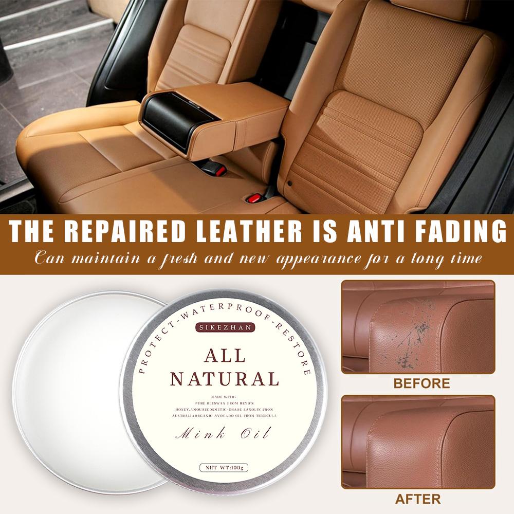 Mink Oil Cream Car Leather Seat Maintenance Oil Clean Cream Interior Polishing Stain Removal Refurbished Leather Sofa Cleaning