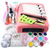 Nail Art Kit for Beginners Complete Set with LED Light and 12 Gel Polish Colors Starter Manicure Tools