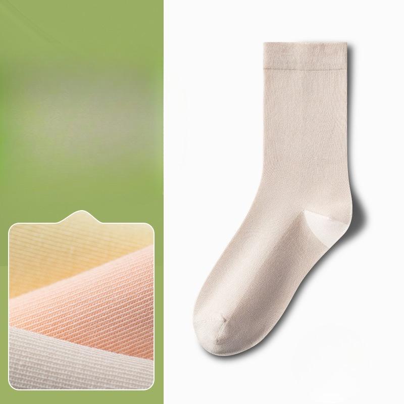 

Cotton Women s Socks for Spring and Summer Casual Wear, All-season Breathable Mid-calf Socks, 100% Cotton Postpartum Socks 1 pair тілесний