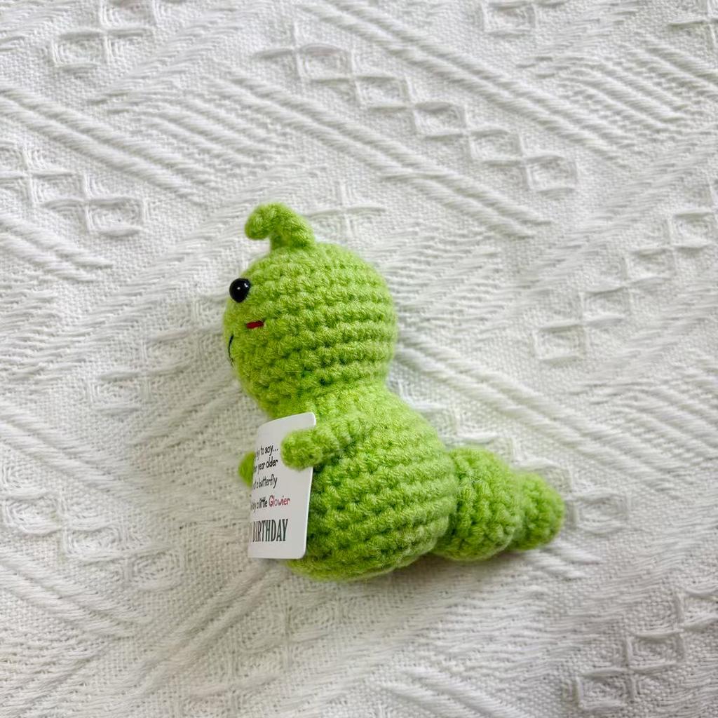 Niedliche Häkel-Emotional-Support-Gans Umarmungs-Puppe Desktop-Ornament Lustige Handgewebte Gestrickte Gänsevogel-Puppe Heimzimmer-Dekoration