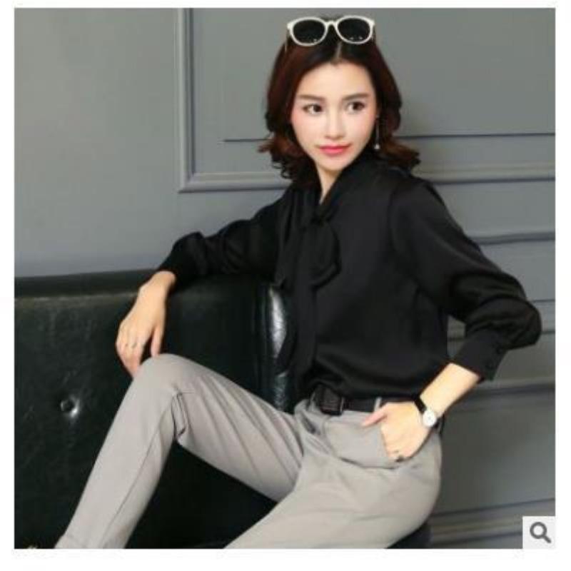 YYFS Moda damska Casual Wiosna Jesień Jednokolorowe bluzki i koszule z długim rękawem i nadrukiem