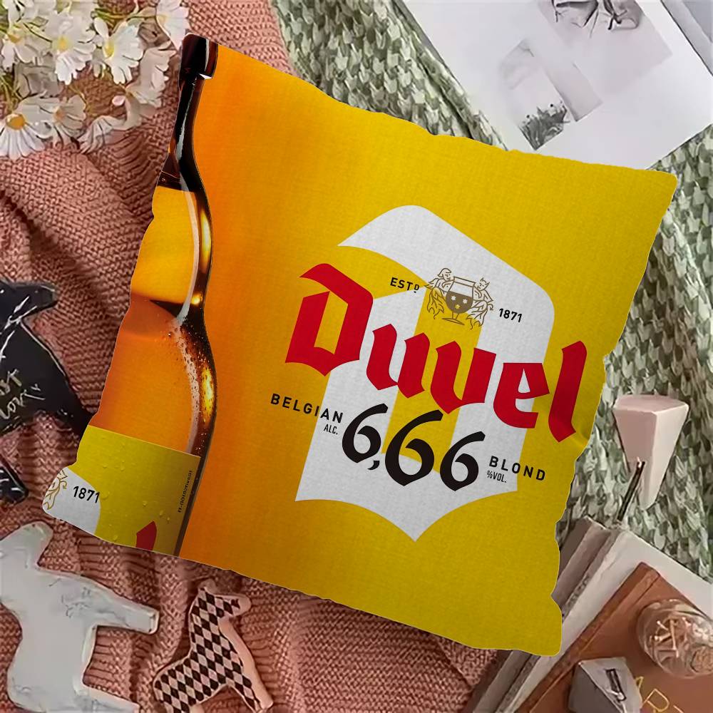 Duvel Bier Kissenbezug Polyester Sofakissen Dekorative Wurfkissen Heimdekoration Kissenhülle