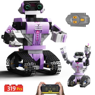 319ks Město Elektrický Robot Dálkové Ovládání Stavební Kostky APP Programování Pásové Vozidlo Kostky Hračky pro Děti Dárky