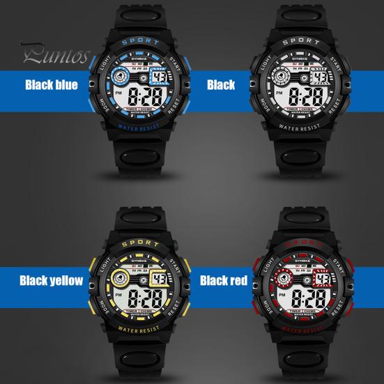 Kids Digital Watch Electronic Waterproof Multifunctional Display Fashionable LED Luminous for Student Sport