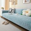 Nordic Solid Color Winter Lamb Wool Sofa Towel Thicken Plush Soft and Smooth Sofa Covers for Living Room Anti-slip Couch Cover