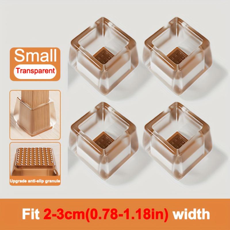Upgrade Thick Super Wearproof Anti-Slip Granule Chair Leg Caps - Fit 0.79-1.18inch To 1.57-1.97inch Diameters and Widths - Plastic -Silent and Durable