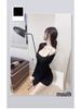 Korean Autumn 2025 Slimming Waist Sleeveless High-Waist Camisole Dress with Big Collar