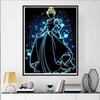 Disney Diamond Painting 5D Cinderella Neon Silhouette Illustration Cartoon Movie Cross Stitch Embroidery Handmade Gift Home Decoration