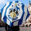 Huddersfield Football Crest Automatic Folding Umbrella - 8-Rib Travel Umbrella with Auto Open/Close & Portable Gifts for Holidays or Birthdays