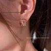 European & American Cross-border Fred Twisted Rope Horseshoe Stud Earrings - High Version Socialite Design