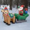 Inflatable Santa Claus Christmas Decoration Sleigh Reindeer