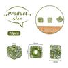 OLYCRAFT 10pcs Rhinestone Beads Cube Green 14mm Resin Clay Accessories Jewelry Pendant DIY Craft Materials Handmade Handmade Materials