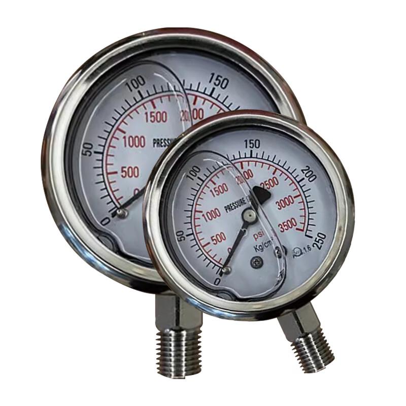FTB Oil-filled Shock-Resistant Vertical Pressure Gauge
