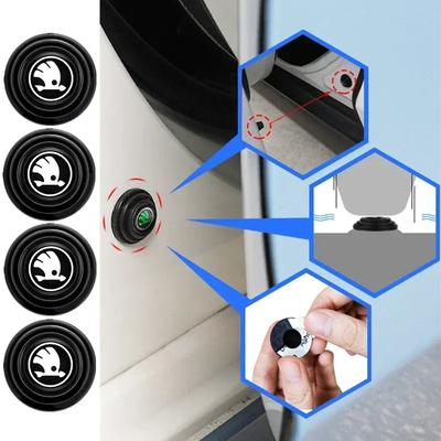 4pcs Car Door Shock Absorber Protection Sticker for Skoda Yeti Rapid Superb 3 Fabia Kodiaq Karoq Octavia VRS Roomster Scala
