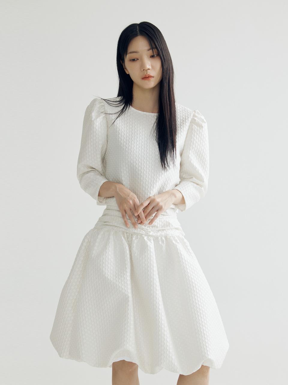 Bomnal Boutique Flower Blouse _ White White/S