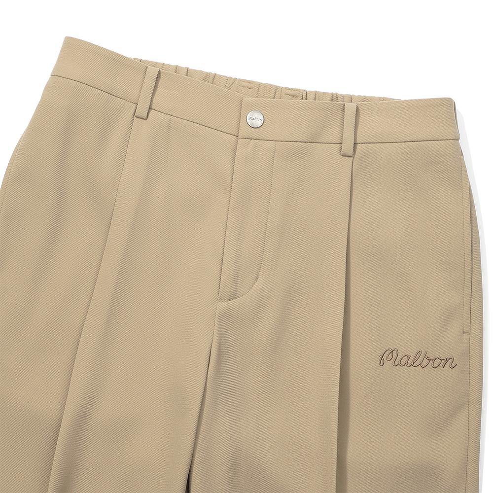 MALBON GOLF One-Pleat Tapered Pants Beige (Man)