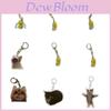 Cute Banana Cat Keychain Funny Acrylic Bag Charm For Cat Lovers 3.5cm Height